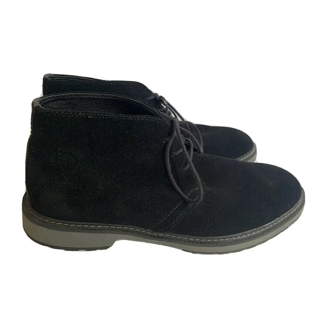 Calvin Klein Men's Agdin Black Round Toe Suede Ankle Boot Size 11.5
